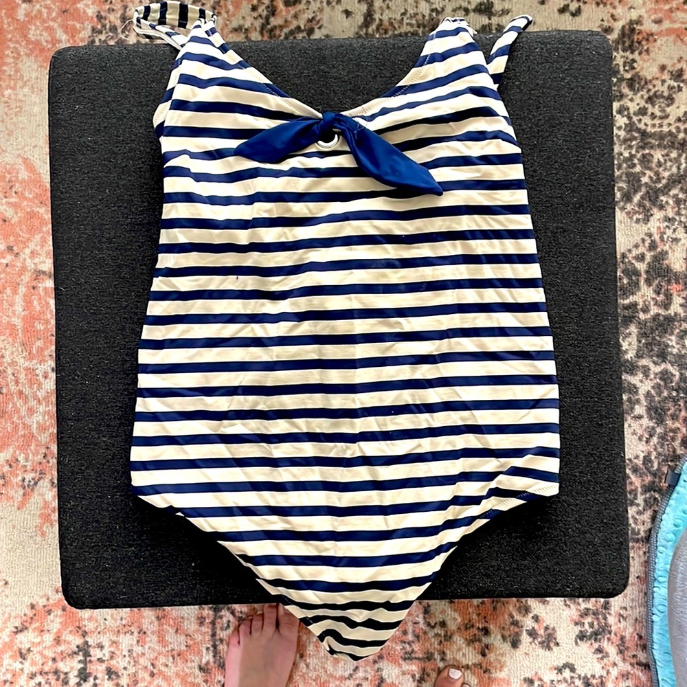 Maternity nautical one piece. Size M